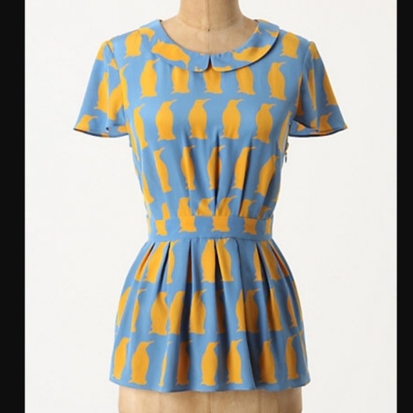 Anthropologie Tops - Anthropologie Penguin Peplum Tee